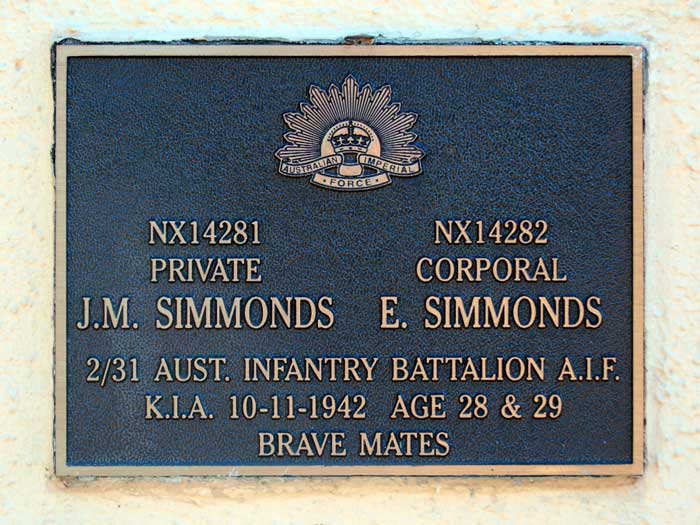 Simmonds J M Kokoda Track Memorial Walkway